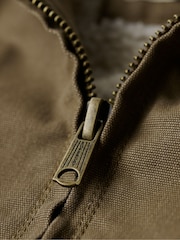 Superdry Brown Vintage Workwear Hooded Bomber Jacket - Image 6 of 7
