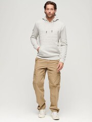 Superdry Grey Embossed Vintage Logo Hoodie - Image 2 of 5