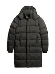 Superdry Black Ripstop Longline Puffer Coat Jacket - Image 5 of 7