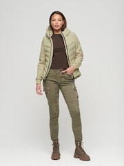 Superdry Green Hooded Storm Hybrid Padded Jacket - Image 3 of 7
