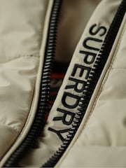 Superdry Green Hooded Storm Hybrid Padded Jacket - Image 7 of 7