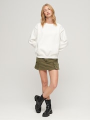 Weiß - Superdry Relaxed Fit Essential Logo Sweatshirt - Bild 3 von 6
