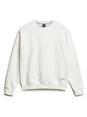 Weiß - Superdry Relaxed Fit Essential Logo Sweatshirt - Bild 4 von 6