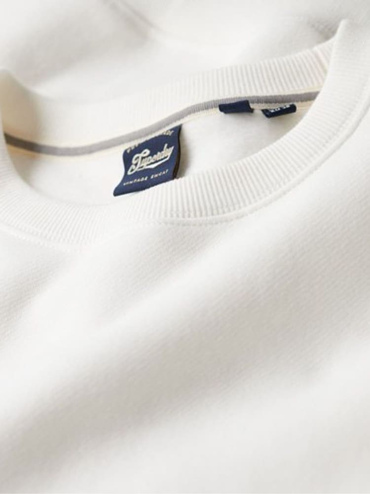 Weiß - Superdry Relaxed Fit Essential Logo Sweatshirt - Bild 6 von 6