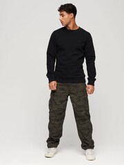 Superdry Black Essential Logo Crew Sweatshirt - Image 2 of 3