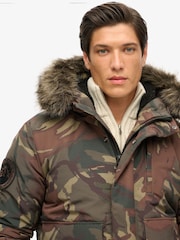 Superdry Green crome Hooded Everest Puffer Bomber Jacket - Image 3 of 6