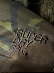 Superdry Green crome Hooded Everest Puffer Bomber Jacket - Image 5 of 6