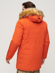 Superdry Orange Everest Faux Fur Hooded Water-Repellent Parka Coat - Image 2 of 4