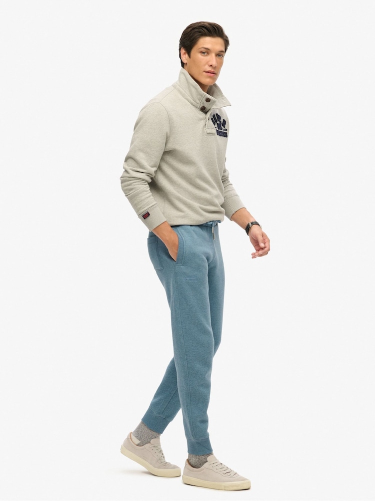 Superdry Blue Grey Essential Logo Joggers - Image 4 of 8