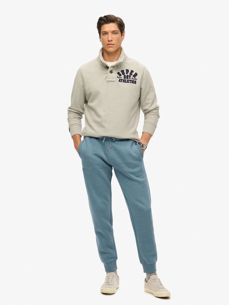 Superdry Blue Grey Essential Logo Joggers - Image 5 of 8