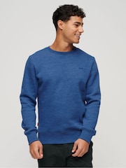 Superdry Blue gray Essential Logo Crew Sweatshirt - Image 1 of 3