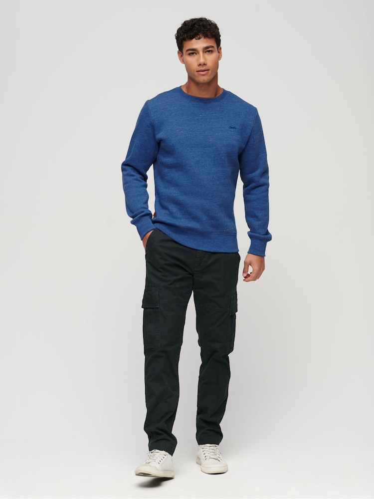 Superdry Blue gray Essential Logo Crew Sweatshirt - Image 2 of 3