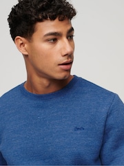 Superdry Blue gray Essential Logo Crew Sweatshirt - Image 3 of 3
