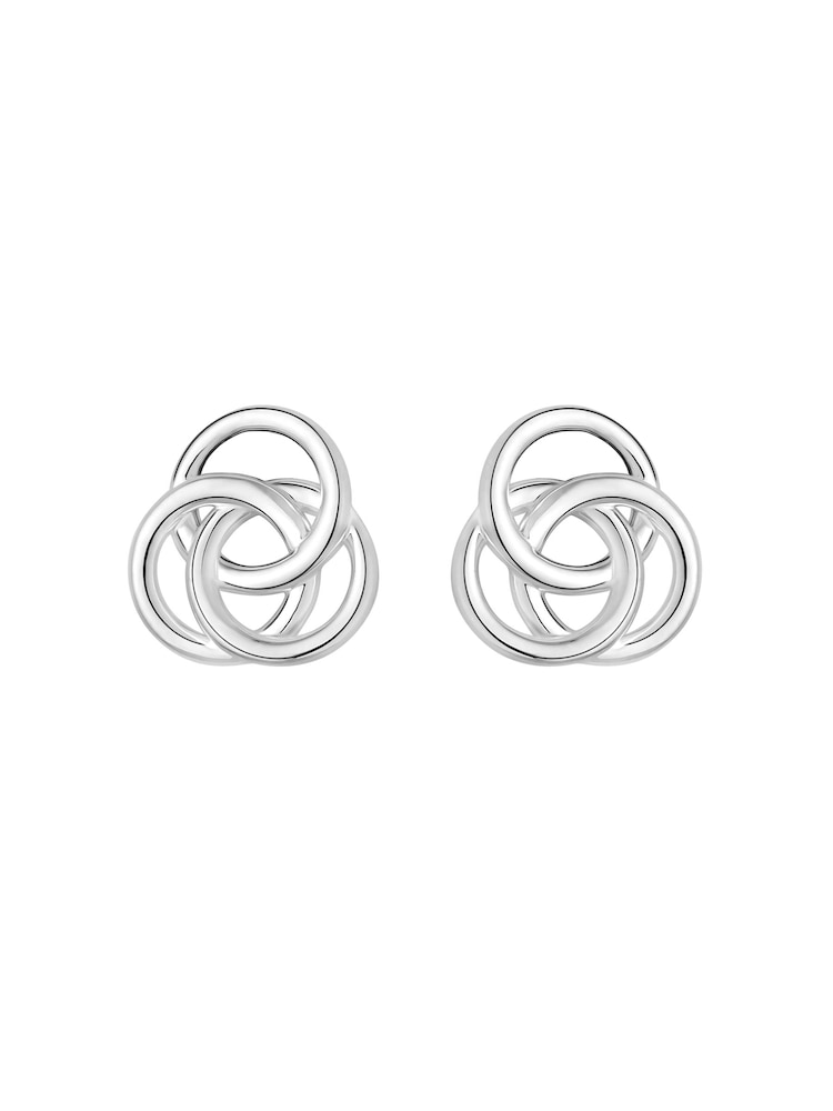 Simply Silver Silver Tone 925 Knot Stud Earrings - Image 2 of 2