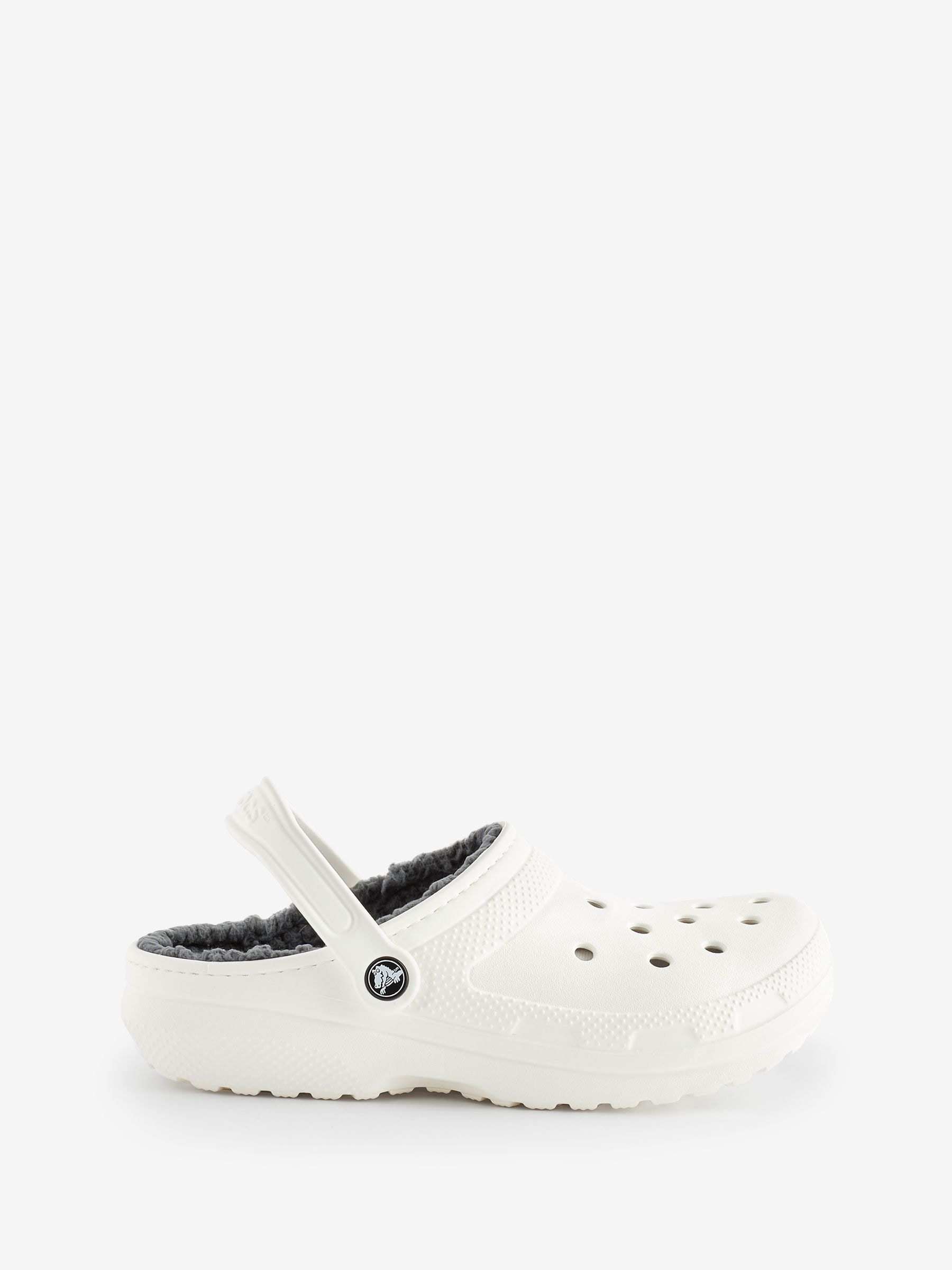 White crocs lined top
