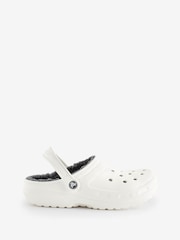 Crocs White Classic Lined Clogs - Image 1 of 7