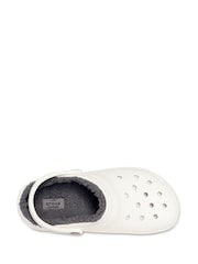 Crocs White Classic Lined Clogs - Image 4 of 7