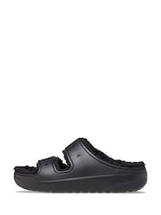 Crocs Classic Faux Fur Lined Cozzzy Sandals - Image 2 of 7