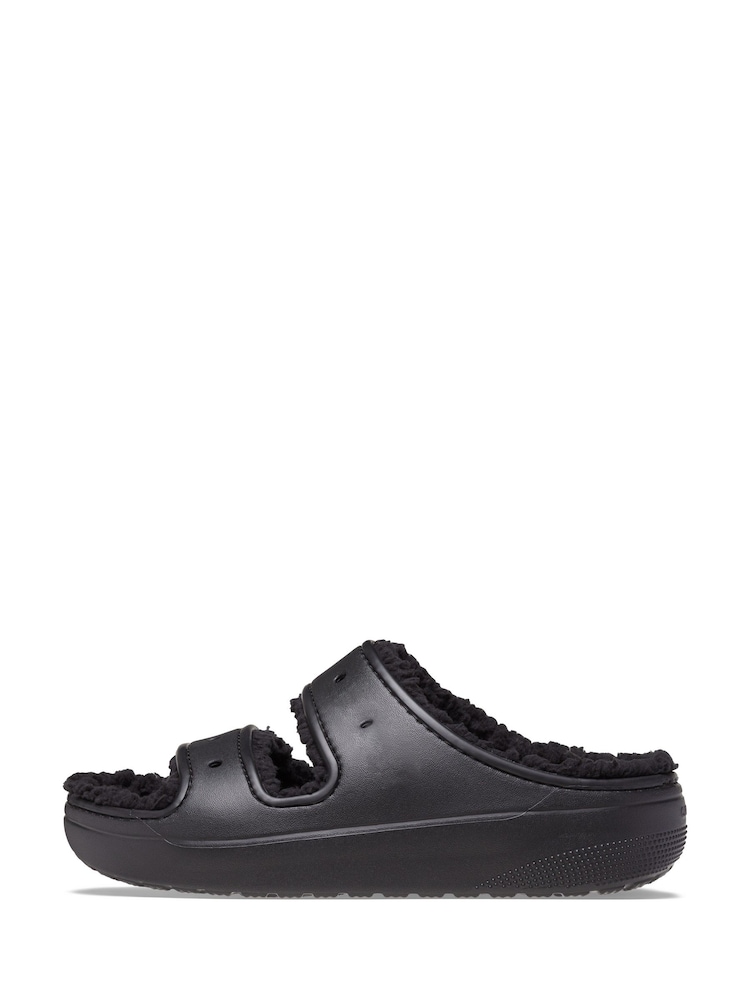 Crocs Classic Faux Fur Lined Cozzzy Sandals - Image 2 of 7
