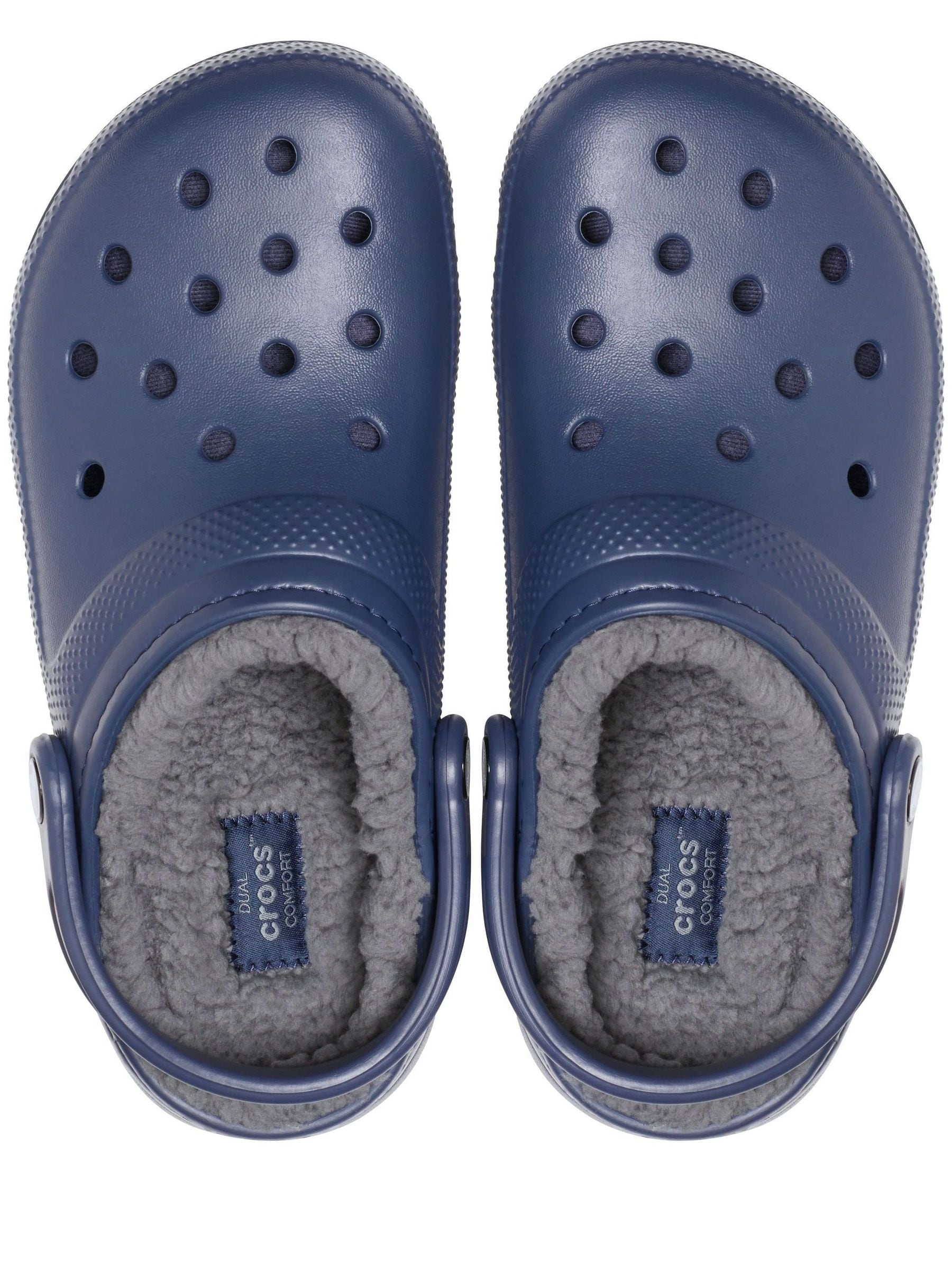 Blue lined crocs on sale