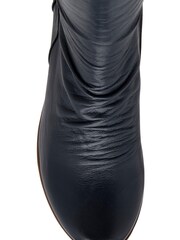 Lotus Blue Leather Zip-Up Mid-Calf Boots - Image 4 of 4