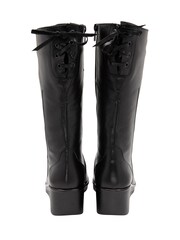 Lotus Black Leather Zip-Up Mid-Calf Boots - Image 3 of 4