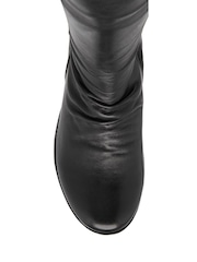 Lotus Black Leather Zip-Up Mid-Calf Boots - Image 4 of 4
