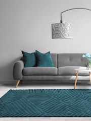Asiatic Rugs Teal Blue Hague Rug - Image 1 of 1