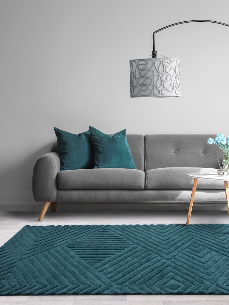 Asiatic Rugs Teal Blue Hague Rug - Image 1 of 1