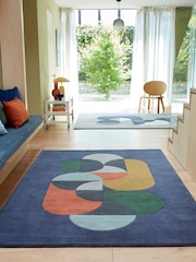 Asiatic Rugs Blue Matrix Statement Rug - Image 1 of 4