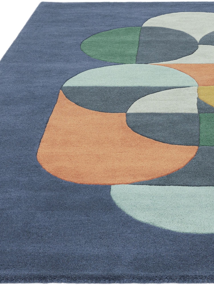 Asiatic Rugs Blue Matrix Statement Rug - Image 2 of 4