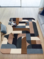 Asiatic Rugs Teal Blue Matrix Klotski Rug - Image 1 of 4