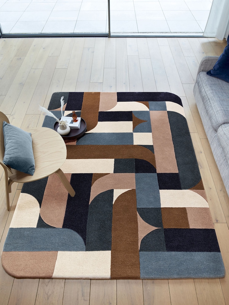 Asiatic Rugs Teal Blue Matrix Klotski Rug - Image 1 of 4
