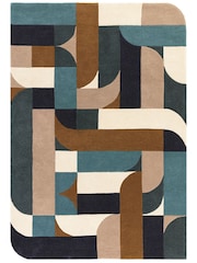 Asiatic Rugs Teal Blue Matrix Klotski Rug - Image 4 of 4