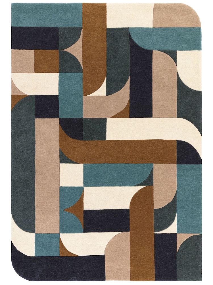 Asiatic Rugs Teal Blue Matrix Klotski Rug - Image 4 of 4