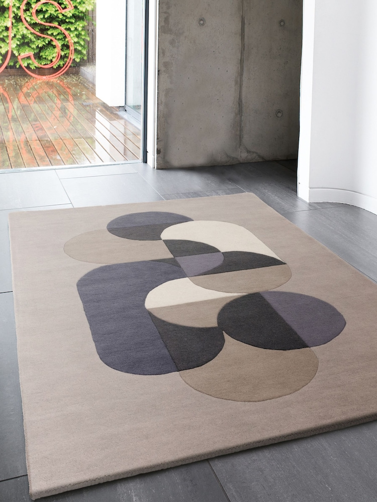 Asiatic Rugs Grey Matrix Statement Rug - Image 1 of 4