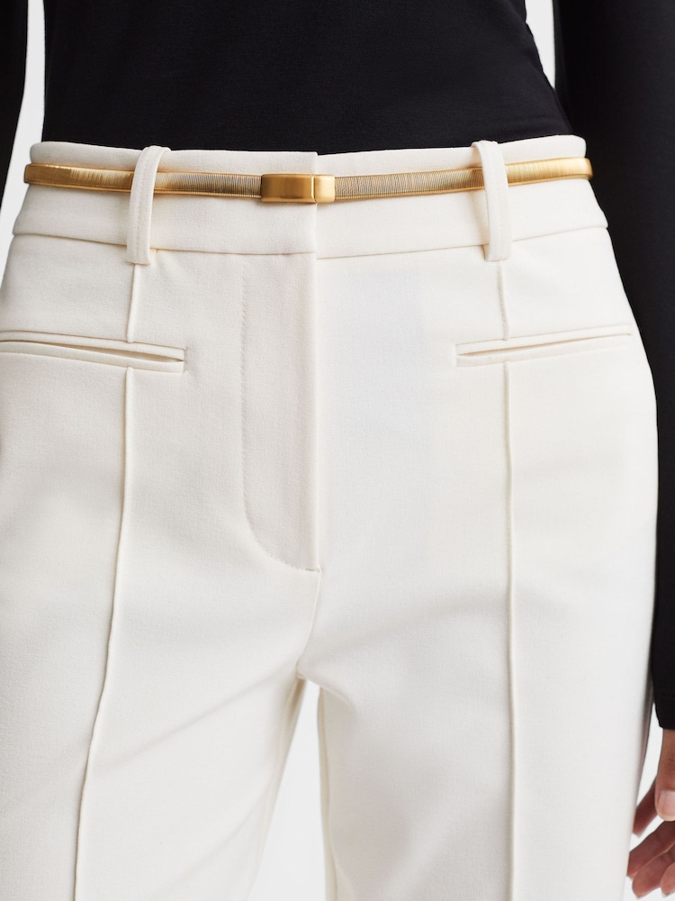 Reiss Gold Ella Elasticated Chain Belt - Image 1 of 4