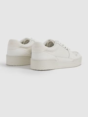 Reiss White Frankie Leather Lace-Up Trainers - Image 5 of 6