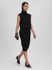 Reiss - Sabot mélange in rafia con tacco largo - Image 2 of 5
