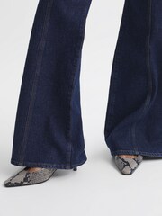 Reiss - Jade leren schoenen met slangenprint, hak en hielbandje - Image 3 of 6
