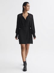 Reiss Black Erin High Rise Mini Skirt - Image 3 of 5
