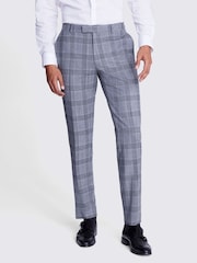MOSS Grey Tailored Fit BW Check Trousers - Image 1 of 1