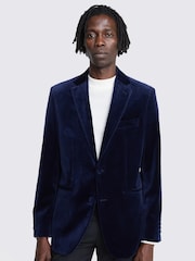 MOSS Tailored Fit Velvet 100% Cotton Jacket - Imagen 1 de 6