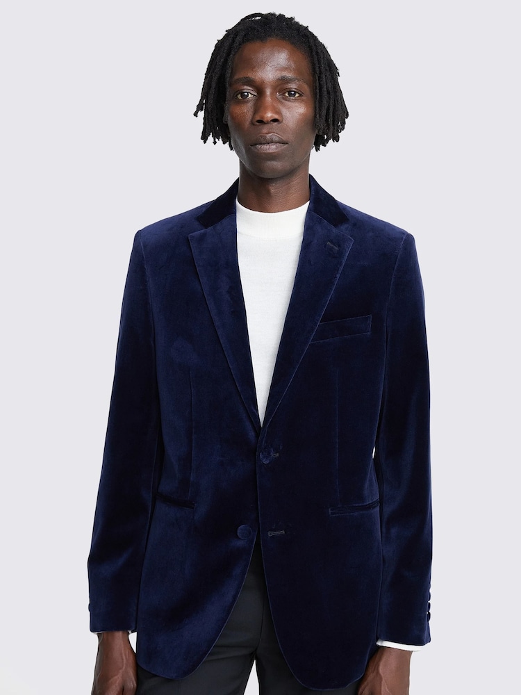 MOSS Tailored Fit Velvet 100% Cotton Jacket - Imagen 1 de 6
