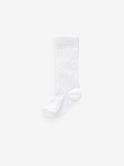 White Knee High Baby Socks 3 Pack (0mths-2yrs) - Image 2 of 2