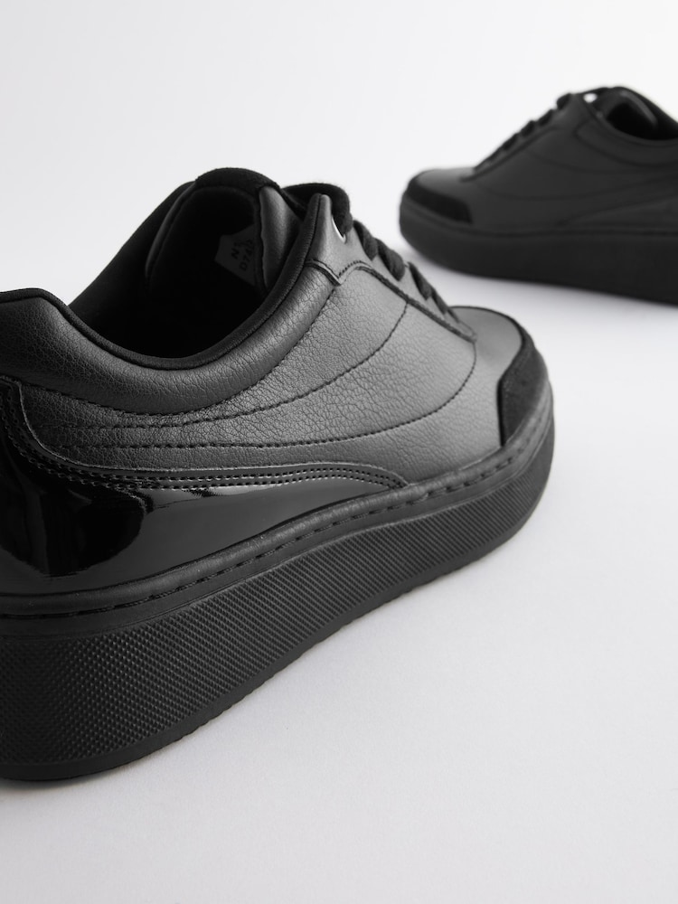 Black Forever Comfort® Lace Up Chunky Sole Trainers - Image 8 of 8