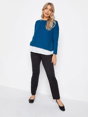 M&Co Blue 2-in-1 Jumper Shirt - Image 2 of 4