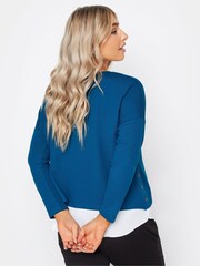 M&Co Blue 2-in-1 Jumper Shirt - Image 3 of 4