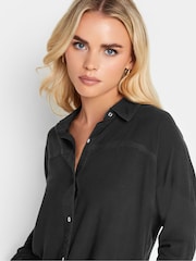 PixieGirl Petite Black Longsleeve Viscose Shirt - Image 4 of 4