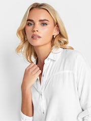 PixieGirl Petite White Longsleeve Viscose Shirt - Image 4 of 5